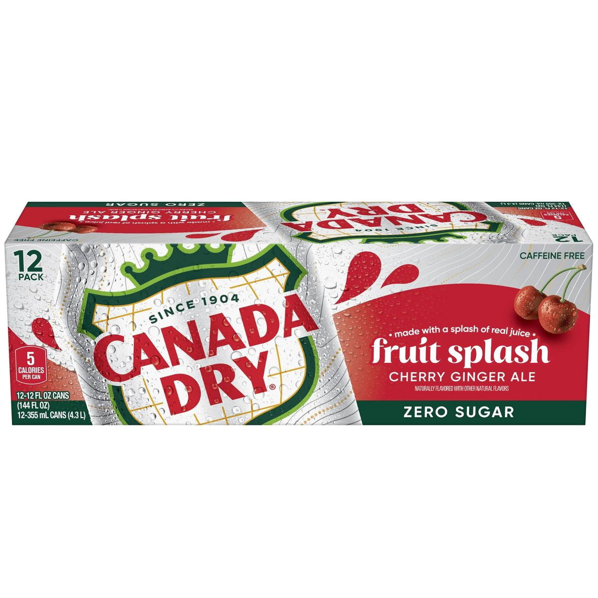 2X - Canada Dry Fruit Splash ZERO Soda - 12pk/12 fl oz Cans