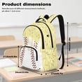 thumbnail image 7 of Xoenoiee Yellow Baseball Ice Cream Drip Print Backpack for Kids Lightweight Bookbag School Bag for Girls Boys 17 Inch Schoolbag Children Kindergarten Student Daypack with Zipper Pocket, 7 of 7