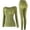 Green, variant on Elainilye Fashion Shirts For Women Winter Warm Thin Skinny Self Heating Warm Underwear Seamless Round Neck Shaping Underwear Set,Black