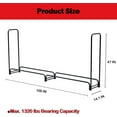 thumbnail image 1 of QinaQin 8.5FT Outdoor Firewood Rack with Cover, Steel Log Holder, Black, 1 of 7