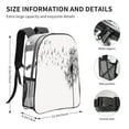 thumbnail image 4 of Susaid Dandelion Blowing In The Wind Print Clear Backpack See Through Transparent Plastic Clear Bookbags for School, College, Stadium,Work, 4 of 7