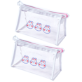 thumbnail image 1 of Estuche transparente impermeable para lápices, organizador de cosméticos con cremallera, bolsa de viaje de PVC triangular transparente | Pinceles de maquillaje | Papelería | Pequeñas, 1 of 6