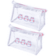 thumbnail image 1 of Estuche transparente impermeable para lápices, organizador de cosméticos con cremallera, bolsa de viaje de PVC triangular transparente | Pinceles de maquillaje | Papelería | Pequeñas, 1 of 6