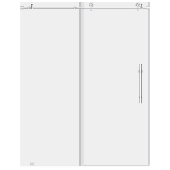 Sliding Shower Door with Stationary Panel 56-60W 76H Ultra C Chrome