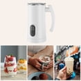 thumbnail image 4 of Espumador de leche 4 en 1, control de temperatura, vaporizador de leche de 11,8 oz/350 ml (blanco, Reino Unido), 4 of 5