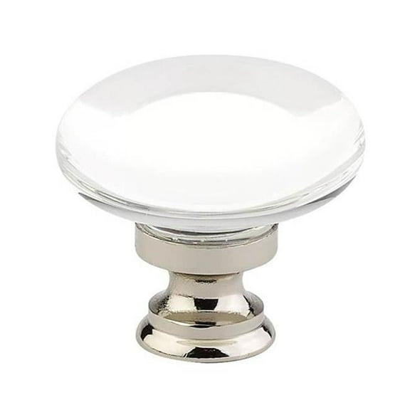 Emtek 86567US4 1.375 in. Crystal Providence Round Cabinet Knob