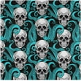 thumbnail image 2 of GZHJMY Stylish Octopus Tentacle Skulls Cloth Napkins, Set of 1 20 x 20 Inch Soft & Comfortable Polyester Dinner Napkin for Family, Restaurant, Parties, 2 of 4