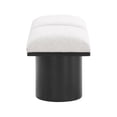 thumbnail image 5 of Meridian Furniture Pavilion Cream Boucle Fabric Bench, 5 of 6
