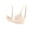 Beige, variant on Seamless Wireless Bralette for Women Plunge Neck Demi Coverage Bras Stretch No Underwire Breathable Lingerie Tops with Adjustable Straps White S