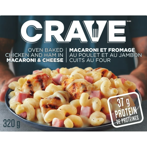 CRAVE Oven Baked Chicken and Ham in Macaroni & Cheese, 320g