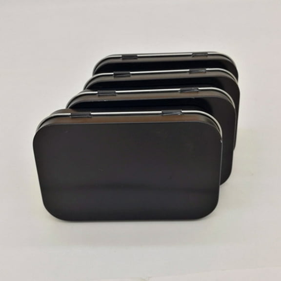 HEMOTON  5 PCS Portable Storage Box Boxes with Lids Small Container Black