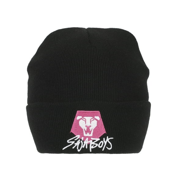 KPop Demon Hunters Saja Boys Black Cuff Knit Beanie