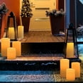 thumbnail image 3 of 12" x 5" Waterproof Outdoor Flameless Candles Battery Operated LED Flickering Pillar Candles with Remote and Timer for Indoor Outdoor Lanterns, Long Lasting, Ivory White Large, Set of 2, 3 of 10