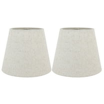 Meriville Set of 2 Natural Linen Clip On Chandelier Lamp Shades, 4-inch by 6-inch by 5-inch (Natural, Set of 5)