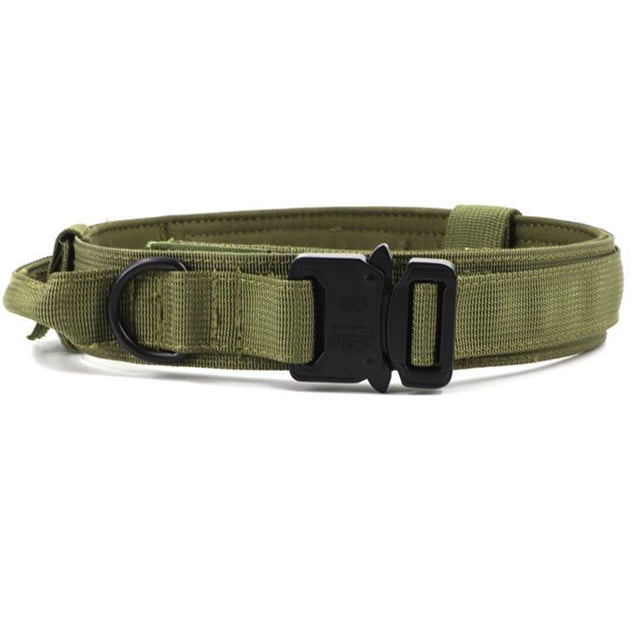 Collar táctico para perros Collar militar para perros Correa de nailon ajustable Asa resistente K9