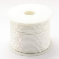 49Yard 1mm Nylon Cord White Beading String Thread Roll Lift Shade Cord for Jewelry Making Kumihimo Knotting Wrapping Beading Supplies DIY Crafts