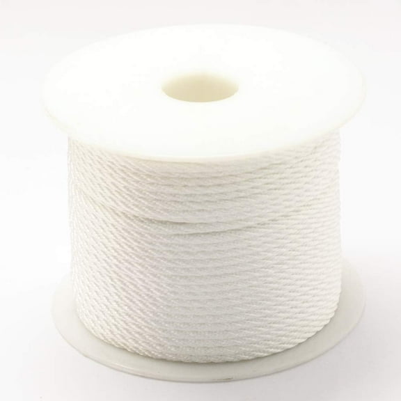 49Yard 1mm Nylon Cord White Beading String Thread Roll Lift Shade Cord for Jewelry Making Kumihimo Knotting Wrapping Beading Supplies DIY Crafts