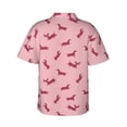 thumbnail image 3 of Balery Dachshund Dog Puppy Print Men's Hawaiian Shirts Short Sleeve Beach Shirt Relaxed Fit Vacation Button Down Shirts-3X-Large, 3 of 9