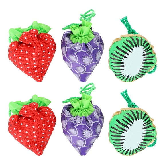 PAMINGONO Folding Fruit Shaped Storage Bags 6Pcs Foldable Convenient Portable Eco-conscious Consumers