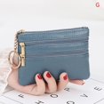 thumbnail image 1 of PU Leather Women Zippers Coin Purse Keychain Card Cash Holder GG, 1 of 8