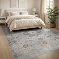 thumbnail image 3 of ODIKA 8'x10' Washable Area Rug Large Vintage Beige Ornate Distressed Motifs Dining Table Are for King Size Bedroom Under Bed, Master Suite, Non-Shedding, Easy Care, 3 of 7