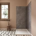 thumbnail image 3 of Streamline DSH-1300-130 36 in. L x 48 in. W x 76 in. H 2-Piece Glue-Up Corner Shower Surround in Grey Marble Finish, 3 of 4