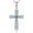Celtic Cross March Birthstone, variant on Claddagh Cross Necklace 925 Sterling Silver Cross Pendant Irish Claddagh Necklace Celtic Cross Jewelry Gifts for Women Men