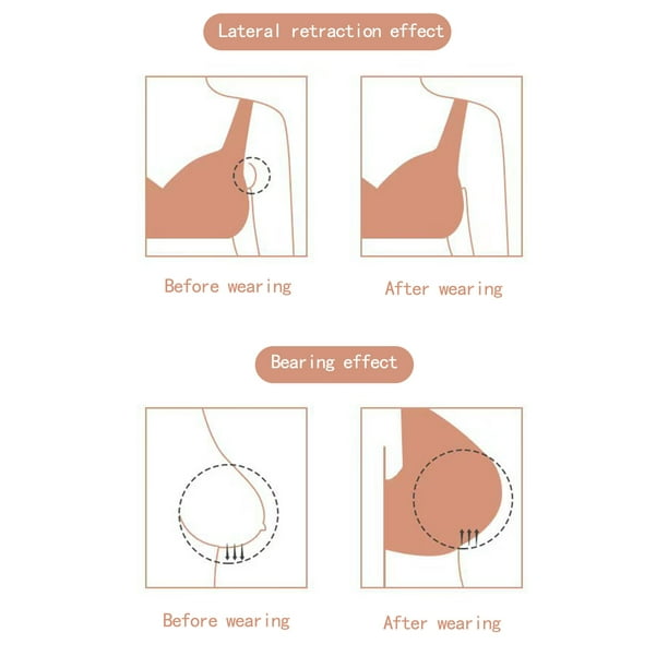 Large Size Full-Coverage Bra for Women Sexy Ladies Bra Without Steel Rings  Medium Cup Large Size Breathable Gathered Underwear Daily Bra Without Steel  Ring Gift for Women 50% off Clearance 