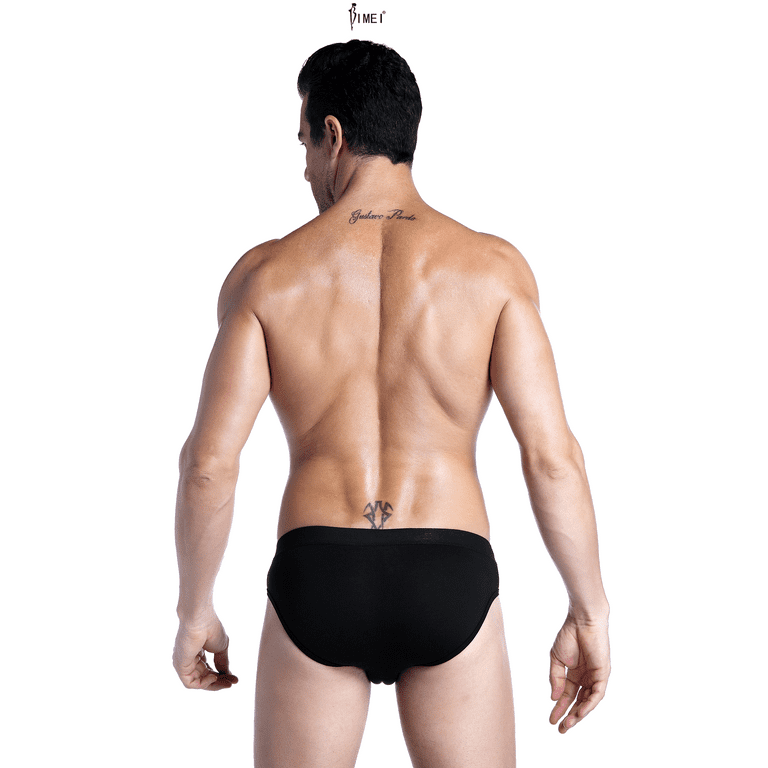 BIMEI Hiding Gaff Panty Shaping Lace Control Brief for Men,Black,L