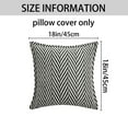 thumbnail image 7 of Unique Bargains Pack of 2 Chenille Soft Striped Modern Throw Pillow Covers White Black, 7 of 7