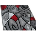 thumbnail image 2 of YHSF Modern Contemporary Area Rug for Living Room, Bedroom, and Office – Elegant Thick Carpet for Dining Room, Kitchen, & Hallways – Washable - Home Decor - Water Repellent - Red (2x3 Feet), 2 of 3