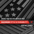 thumbnail image 6 of Motor Trend Flag Floor Mats Full Set - Durable Black Rubber Car Floor Mats for Trucks Cars SUV with Two Tone Accent, Flag Black/Gray, 6 of 9