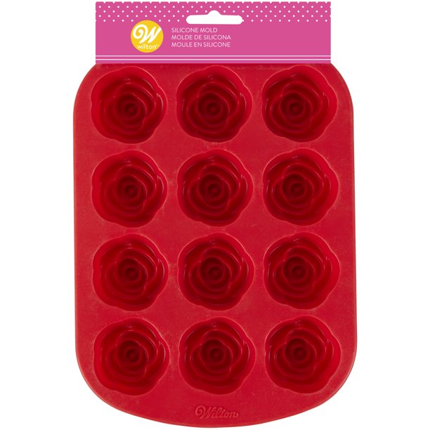 Wilton Valentine's Day Rose Silicone Mold, 12 cavity