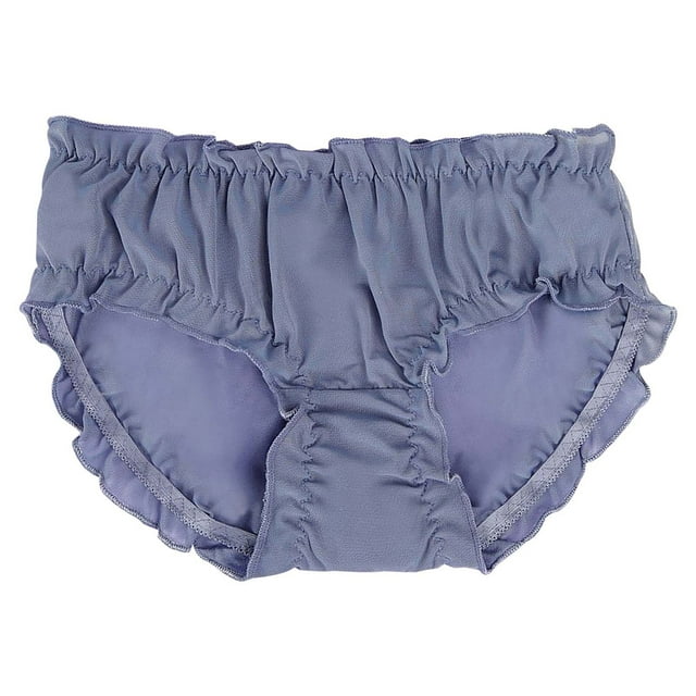 AWZXDE Panties For Women Womens Pure Desire Wind Mesh Breathable Flower Bud Plus Size Fashion Triangle Pants Blue,M