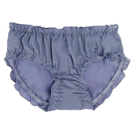 QYZEU Basics Womens Clothing High Cut Briefs for Women Pure Desire Wind Mesh Breathable Flower Bud Large Fashion Triangle Pants Comfortable Panties Blue L