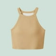thumbnail image 6 of Leesechin Women Ribbed Fitness Crop Tops with Built in Bra Yoga Tank Top Tight Fit, 6 of 8