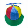 thumbnail image 4 of Adulto niños verano helicóptero hélice cubo sombrero gorra colorido Patchwork libélula con cuentas Cosplay fiesta ajustable SnapbackHat, 4 of 5