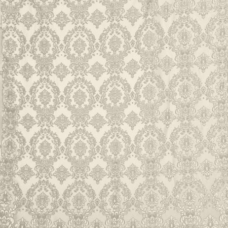 Polyester Taffeta with Velvet Flocked Damask Fabric 58 Wide by 360 (10-Yards) for Arts Crafts & Sewing