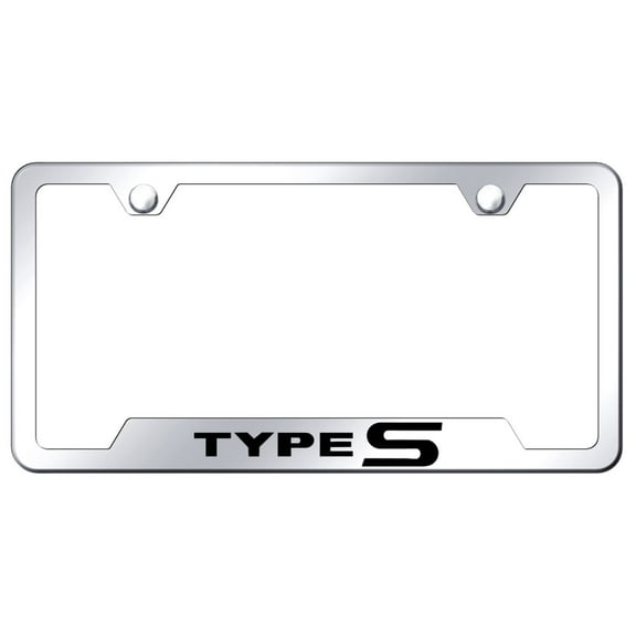 Acura Type-S Laser Etched Logo Cut-Out License Plate Frame (Chrome)