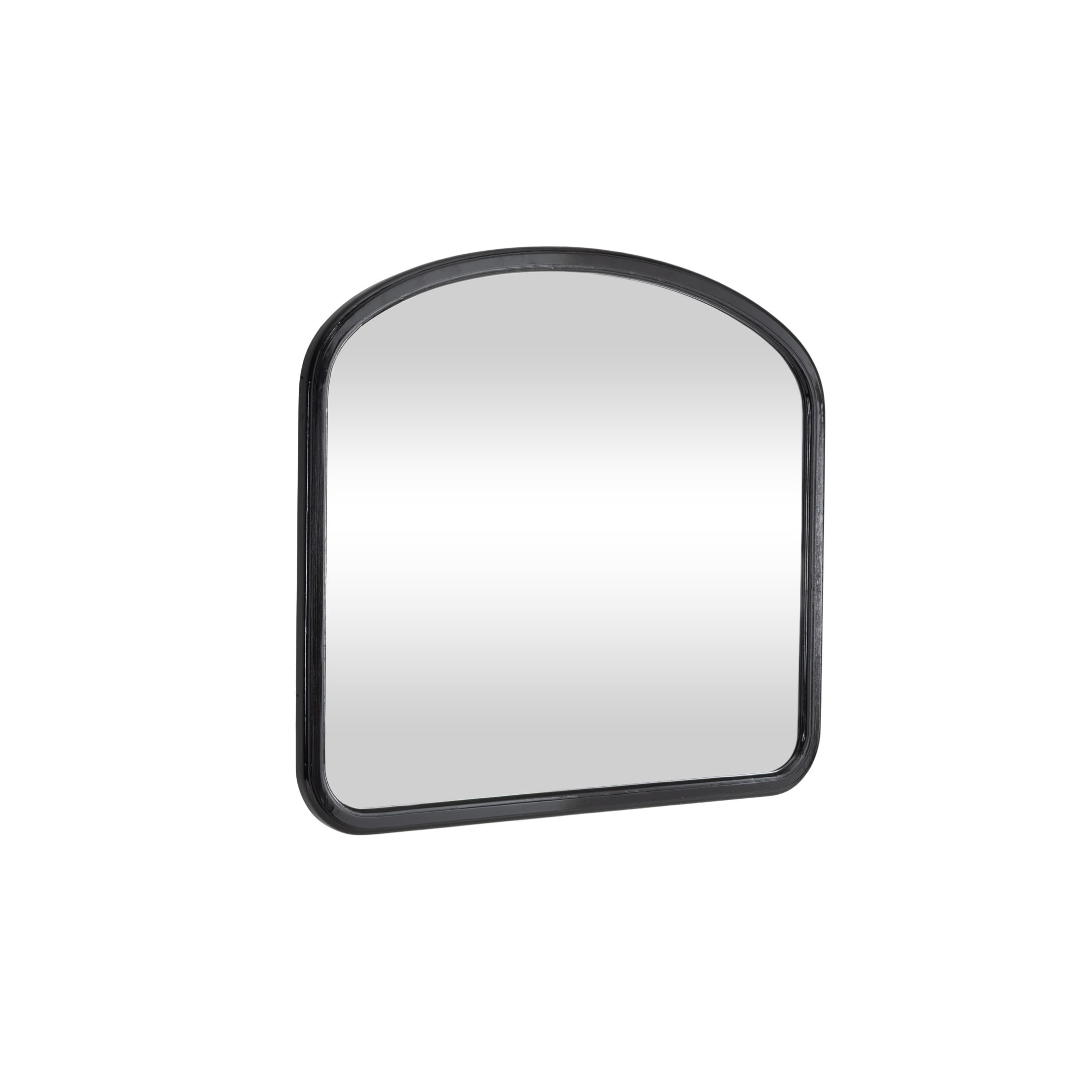 DecMode 40" x 35" Black Handmade Wall Mirror with Deep Set Frame
