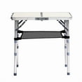 thumbnail image 2 of Folding Camping Table, 3 Adjustable Heights, Portable Aluminum, Mesh Shelf, 110lb Capacity for Camping/Picnics/Beach/Patio, 2 of 12
