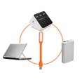 thumbnail image 4 of Lámpara USB LED Mini portátil portátil Libro Escritorio de lectura Iluminación nocturna Naranja, 4 of 6