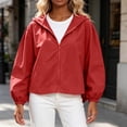 thumbnail image 2 of KyCheLot Women's Plus Size Coats Long Sleeve Zip up Solid Color Hoodie Jackets Loose Breathable Workout Clothes, 2 of 6