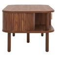 thumbnail image 6 of SAFAVIEH Tealla Modern 2 Door Wood Coffee Table, Walnut/Gold, 6 of 12