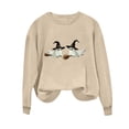 thumbnail image 4 of Wiyuqeen Halloween Ghost Sweatshirts for Women Round Neck Long Sleeve Casaul Loose Pullover Lightweight Gnome Graphic Sweat Shirts, 4 of 6