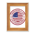 thumbnail image 1 of USA Independence Day Flag Red Postmark Desktop Wooden Photo Frame Display Picture Art Painting Multiple Sets, 1 of 3