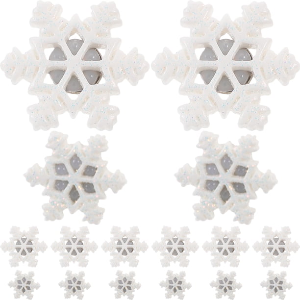 Chinchetas decorativas de copo de nieve, 30 Uds., chinchetas de póster de mapa de fotos para oficina en casa