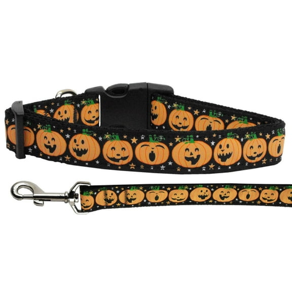 Halloween Pet Dog Cat Nylon Collar or Leash, "Pumpkins"