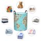 thumbnail image 4 of Fotbe World Travel Line Icons Map Cesto de Ropa con Asas, Cesto Impermeable de Gran Capacidad, Bolsa de Lavado para Dormitorio, Cesto de Ropa con Ruedas y Asas-Medium, 4 of 6