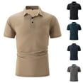 thumbnail image 3 of zfhfof Men's Knit Polo Shirts Classic Button Collared Casual Golf Shirt Slim Fit Short Sleeves Lightweight Fashion T-Shirts, 3 of 3